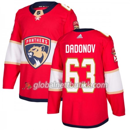 Florida Panthers Hockeydrakt Evgenii Dadonov 63 2017-2018 Rød Adidas Authentic - Herre